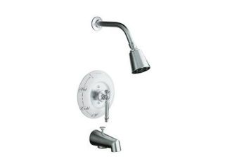 KOHLER K T130 4D CP Antique Rite Temp Pressure balancing Bath And Shower Faucet Trim, Valve Not Incl