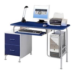 Techni Mobili Contempo 52W Teen Computer Desk with Drawers   Blue