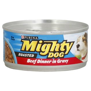 Mighty Dog  Dog Food, Roasted, Beef Dinner in Gravy, 5.5 oz (156 g)