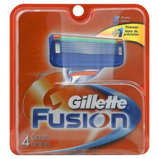 Gillette Fusion Cartridges, 4 cartridges   Beauty   Shaving & Hair