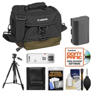 Canon 100EG Digital SLR Camera Case Gadget Bag + LP E6 Battery + Tripod + Kit EOS 6D, 70D, 7D Mark II