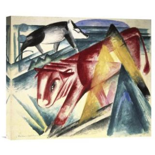 Global Gallery Animals by Franz Marc Painting Print on Wrapped Canvas