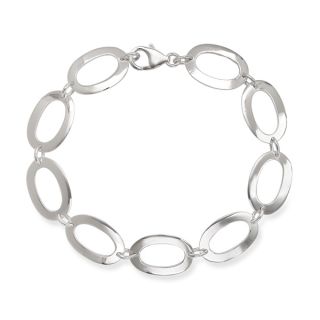 La Preciosa Sterling Silver Open Oval Link Bracelet   17268178