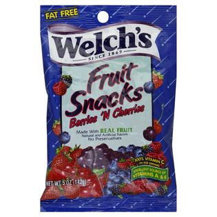 Welchs  Fruit Snacks, Berries N Cherries, 5 oz (142 g)