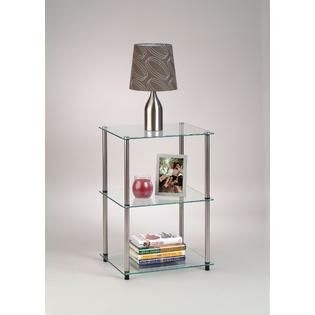 Classic Glass 3 Tier End/Lamp Table by Convenience Concepts,Inc