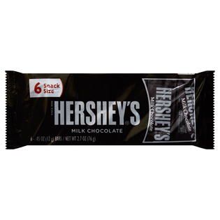 Hersheys Milk Chocolate Bars, Snack Size, 6   0.45 oz (12 g) [2.7 oz