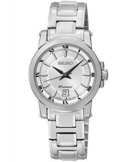Seiko Womens Premier Stainless Steel Bracelet Watch 28mm SXDF41