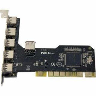 NEC CHIPSET NEC720101, USB 2.0, 6X (5 EXT. + 1 INT.) PORTS PCI CARD