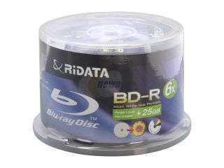 RiDATA 25GB 6X BD R Inkjet Printable 50 Packs Cake Box Model BDR 256 RDIWN CB50