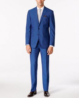 Tallia Mens Bright Blue Solid Slim Fit Suit   Suits & Suit Separates