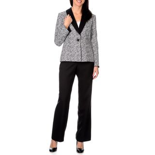 Danillo Womens 2 piece Pants Suit with One Button Printed Jacket