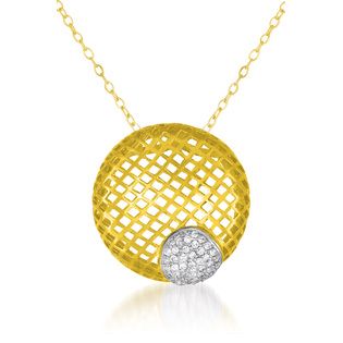 COLLETTE Z Cubic Zirconia (.925) Sterling Silver Gold Plated Lace