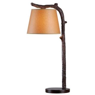 Branching Out Bronzetone Wood Grain Design Table Lamp   16808553