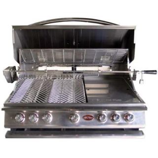 Cal Flame 5 Burner Built In Stainless Steel Propane Gas Grill with Rotisserie BBQ13P05