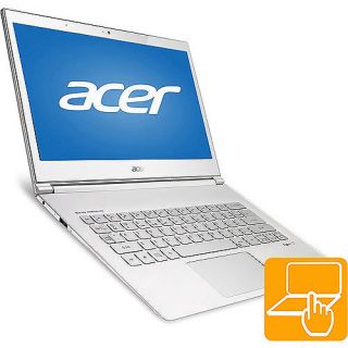 Acer Ultrabook Crystal White 13.3" Aspire S7 392 6845 Laptop PC with Intel Core i5 4200U Dual Core Processor, 8GB Memory, Touchscreen, 128GB Solid State Drive and Windows 8 Professional