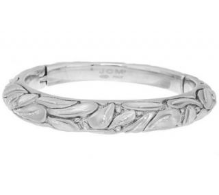 As Is Vicenza Silver Sterling Large Satin Finish Design Bangle —