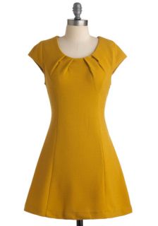 Golden Ginkgo Dress  Mod Retro Vintage Dresses