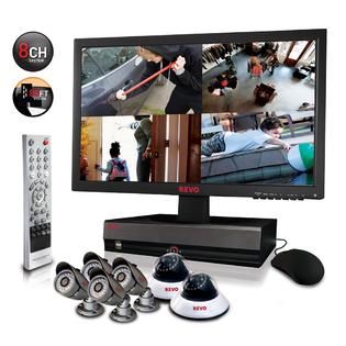 Revo Security Surveillance System with 8 Channel 2TB DVR4, 21.5
