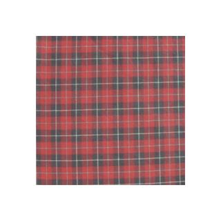 Patch Magic Red and Black Plaid White Lines Cotton Bed Curtain Single