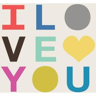 9 by Novogratz "I Love You" Wall Art, 16" x 16"