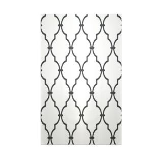 Geometric White Indoor/Outdoor Area Rug by e by design
