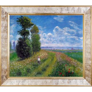 Field with Poplars by Monet Original Painting on Canvas by Tori Home