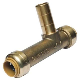 SharkBite 1/2 in. Brass Push to Connect x Push to Connect x Copper Tube Size Adapter U4482LFA