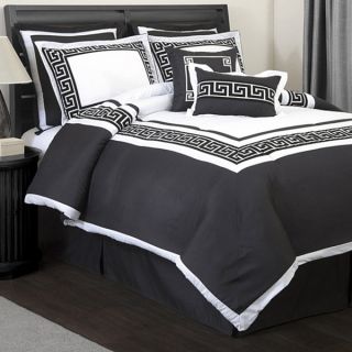 Lush Decor Metropolitan White/ Black 8 piece Queen size Comforter Set