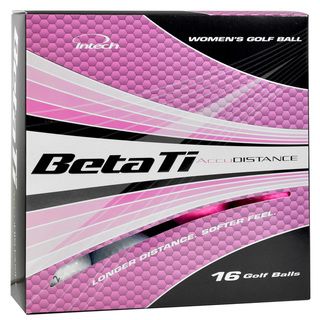 Intech Beta Ti AccuDistance Ladies Pink and White Golf Balls (Pack of