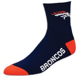 For Bare Feet NFL Logo Quarter Socks   Mens   Football   Accessories   Denver Broncos   Navy