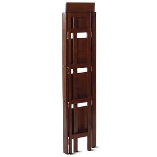 Wood Folding 4 Shelf Bookcase, Multiple Finishes