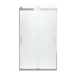 KOHLER Levity 47 5/8 in. x 82 in. Heavy Semi Framed Sliding Shower Door in Nickel with Handle K 706011 L NX