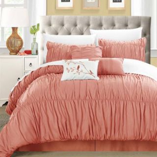 Chic Home Frances 7 Piece Comforter Set Pleated and Ruffled