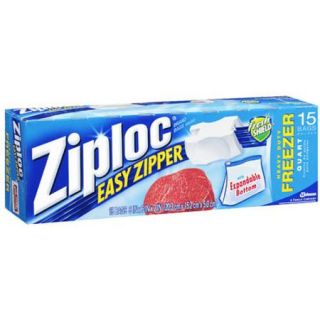 Ziploc Slider Freezer Quart 15 Count