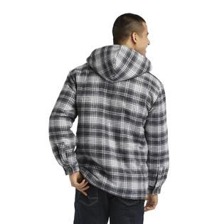Basic Editions   Mens Faux Sherpa Lined Hooded Jacket   Plaid