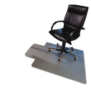 Floortex  Polycarbonate Chair Mat, 48 x 53, with Lip, Clear