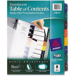 Avery Ready Index Translucent Table Of Contents Dividers