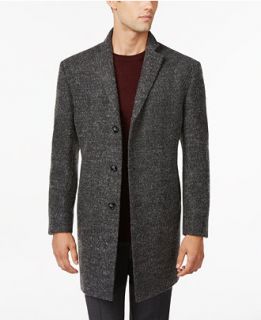 Calvin Klein X Fit Charcoal Melange Extra Slim Fit Overcoat