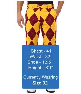 Loudmouth Golf Burgundy And Maize Pants