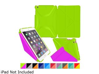 rooCASE Electric Green / Peach Pink Origami 3D Slim Shell Case for iPad Mini 3 2 1 Model RCAPLMINI3OGSSEGPP