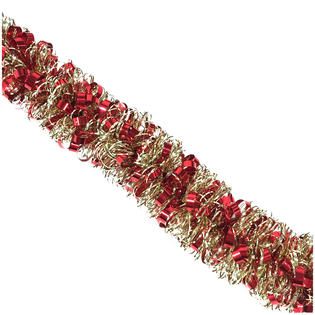 Trim A Home® 10 Curly Tinsel Christmas Garland In Red And Light Gold
