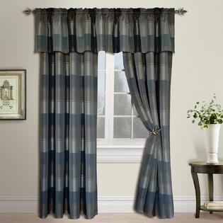 United Curtain Company   Plaid trendy but tailored polyester panel in