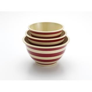 Paula Deen 3 Piece Mixing Bowl Set, Red Stripe   Home   Dining
