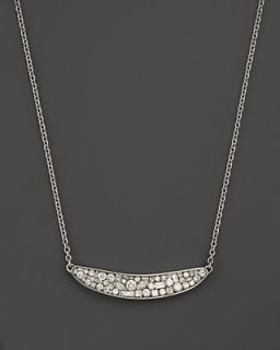 Plev 18K White Gold Ice Mosaic Bar Necklace with Diamonds, 15.5"