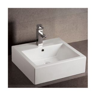 Whitehaus Collection Isabella Square Bathroom Sink with Overflow and