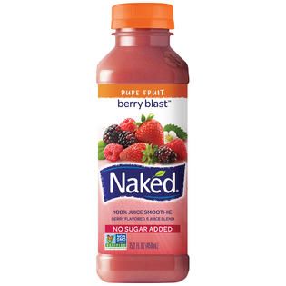 Naked 100% Berry Blast Juice Smoothie 15.2 FL OZ PLASTIC BOTTLE   Food