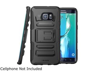 i Blason Prime Black Dual Layer Holster Case with Kickstand and Belt Clip for Galaxy S6 Edge Plus GS6 EdgePlus Prime Black