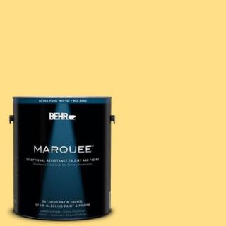 BEHR MARQUEE 1 gal. #360B 4 Sweet Chamomile Satin Enamel Exterior Paint 945401