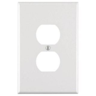 Leviton 1 Gang Jumbo Duplex Outlet Wall Plate, White R52 88103 00W