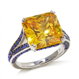 Jean Dousset 9.94ct Absolute™ Canary & Created Sapphire Sterling Silv   7959843